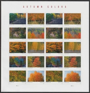 US 5929-5938 5938b Autumn Colors F sheet 20 MNH 2024 - Picture 1 of 1