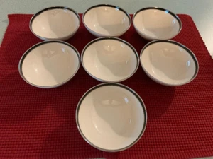 Juego De 7 Cuencos 5.5" ÉBANO por SHENANGO - AMERICAN MANOR LINE - Imagen 1 de 4