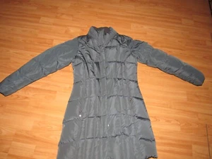 EDDIE BAUER Women's Small Gray Goose Down Filled Puffer Coat 650 Fill Power EUC - Picture 1 of 5