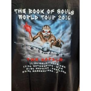 Mens Tshirt Iron Maiden Book of Souls World Tour 2016 Nordic Festival Licensed B - Picture 1 of 4