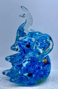 VIDRIO ARTÍSTICO ~ BASTÓN MILLEFIORI ELEFANTE PISAPAPELES FIGURA TRONCO UP Gr84 PASCUA - Imagen 1 de 9