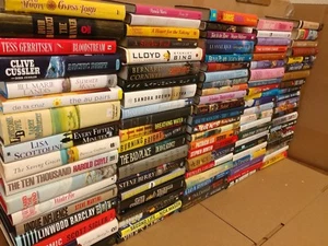 Lot of 10 LBS Hardcover FICTION Literature Thriller Romance MIX GENRE BOOK SET - Picture 1 of 12