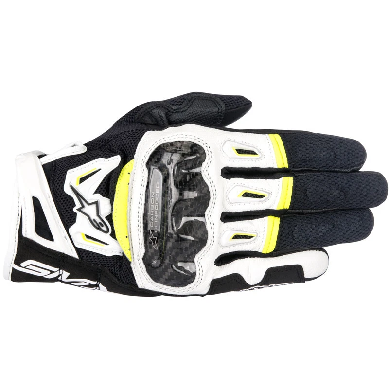 Alpinestars Adult's SMX-2 Air V2 Motorcycle Gloves Black/White/Yellow Fluo - 3XL - Image 1 of 1