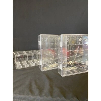 Juego de 3 cajas grandes con soporte para hilo de coser de plástico Foto 1 de 4