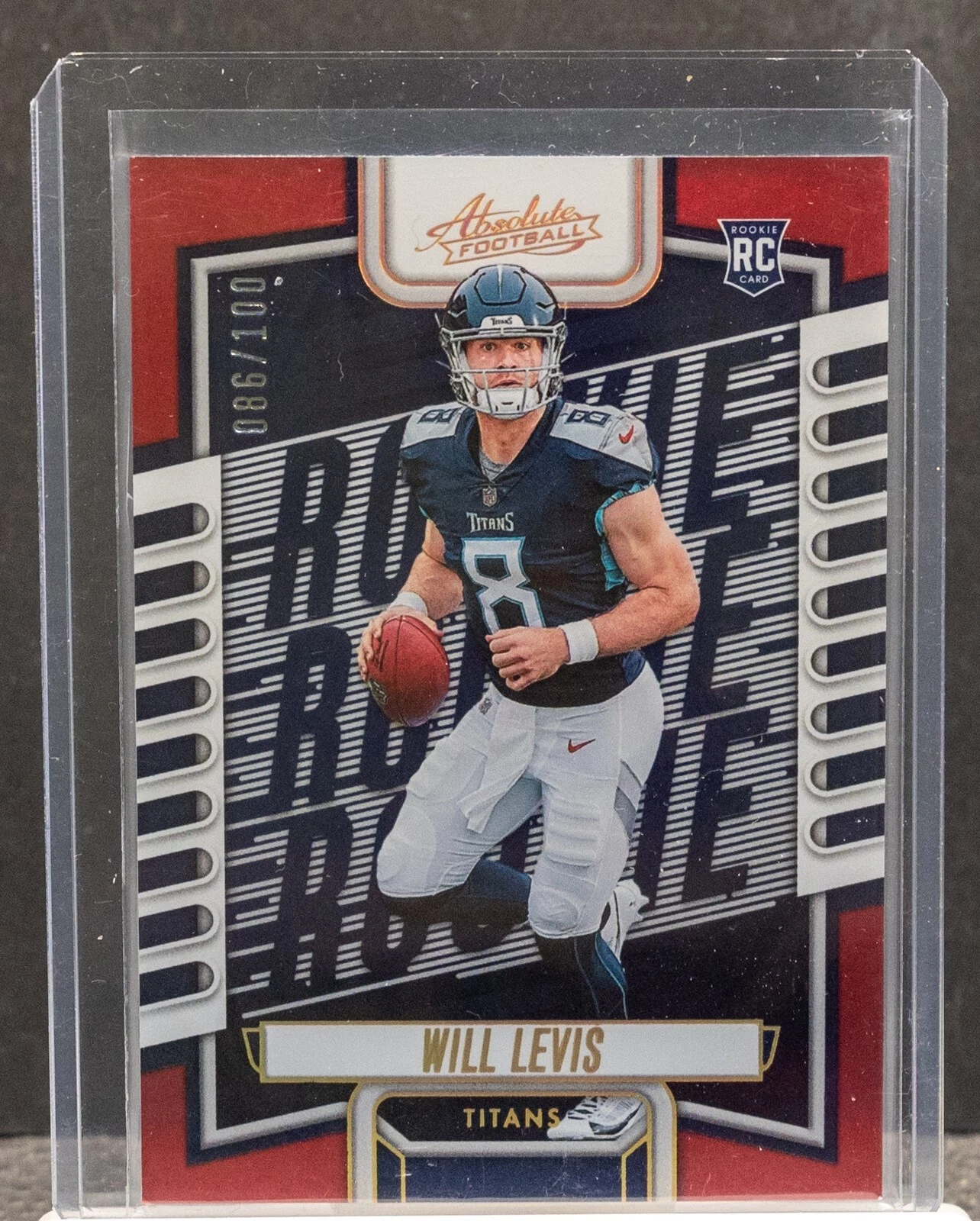 WILL LEVIS 2023 Panini Absolute 114 Red Spectrum RC Rookie 86/100
