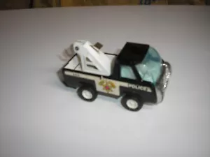Camion rimorchio vintage 4 3/4" lungo Buddy L pattuglia polizia demolitore SPEDIZIONE GRATUITA - Foto 1 di 4
