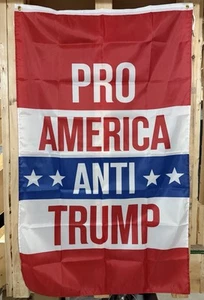 Democrat Flag FREE SHIP Pro America Anti Donald Trump AF Idiot USA Sign 3x5’ - Picture 1 of 1