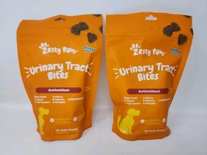 Zesty Paws Urinary Tract Bites Antioxidant Chicken Flavor 120-Chews Exp 05/26 - Picture 1 of 24