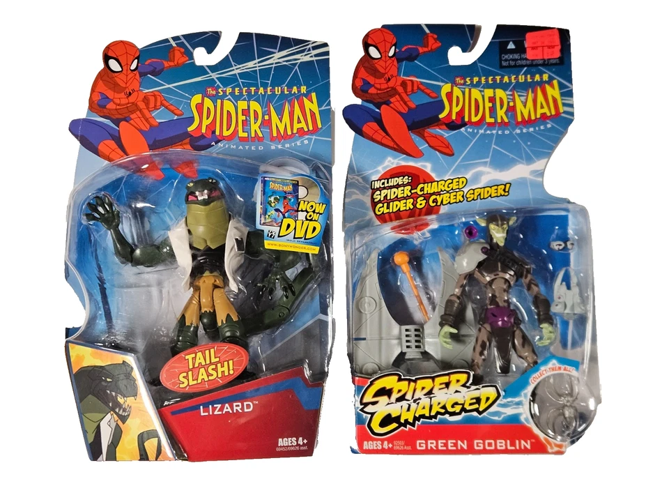 2 Hasbro EL ESPECTACULAR HOMBRE ARAÑA Lagarto y Duende Verde Cargado ¡RARO! Foto 1 de 1