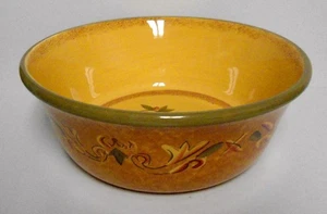 Casa Christina MEDITERRANEAN LEAF 8" Coupe Soup Serving Bowl MUSTARD More Here - Picture 1 of 2