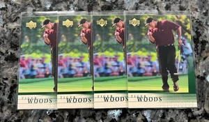 4PC LOT 2001 UPPER DECK TIGER WOODS GOLF LEGEND ROOKIE RC CARD LOT #1 L@@K - Picture 1 of 6