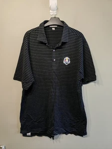 Camisa Polo Peter Millar Ryder Cup 2014 Para Hombre Grande Negra Lila Manga Corta Golf - Imagen 1 de 9
