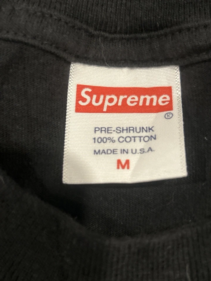 Camiseta Supreme Gold Grillz Negra Vintage Años 2000 - Talla M (Hecha en EE. UU.) Foto 1 de 3