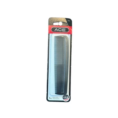 Peine de bolsillo ACE de colección peine de viaje peinado de aseo de cabello negro nuevo en paquete Foto 1 de 4