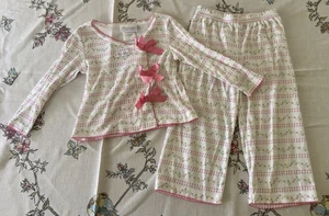 American Girl Bitty Baby Little Girl's Pajamas Size Small 2 pieces *Pre-owned* - Picture 1 of 15