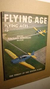 FLYING ACES AUGUST 1945 *NICE COPY* WW2 RAF KAMIKAZI MENS ADVENTURE - Picture 1 of 2