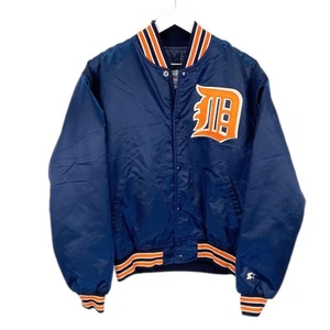 American Vintage Starter Detroit Tigers Satin Bomber Jacket - Men's Size L - Picture 1 of 7