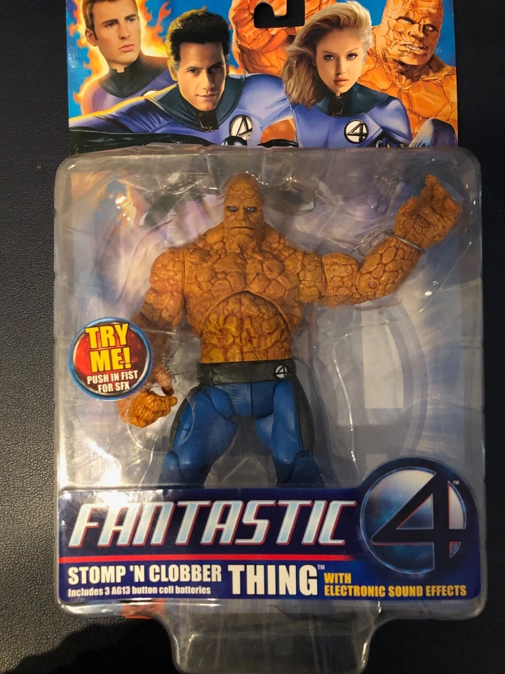 Fantastic Four 4 Stomp N Clobber The Thing Action Figure ToyBiz Marvel 2005