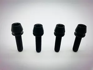 M5x20mm Titanium Ti Bike Stem Bolts Taper Head Bicycle Conical With Washers 4pcs - Picture 1 of 1