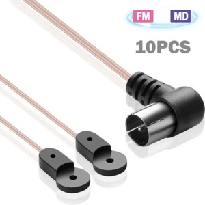 10PCS FM Antenna 75 Ohm F Type Male Plug For Home Radio Stereo Receiver Aerial - Picture 1 of 13