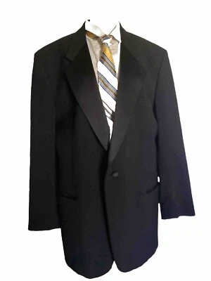 Givenchy Mens Black Wool  Tuxedo Jacket Blazer (no Size Tag) - Image 1 of 4