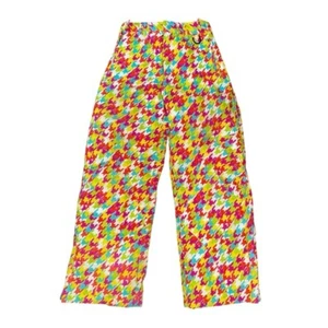 Girls' L.L.Bean Ski Pants, 10, Geometrical, pink, blue yellow snow winter - Picture 1 of 7