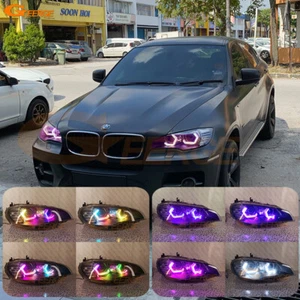 For BMW X6 X6M E71 E72 Concept M4 Iconic Style Dynamic Hex RGB LED Angel Eyes - Picture 1 of 26