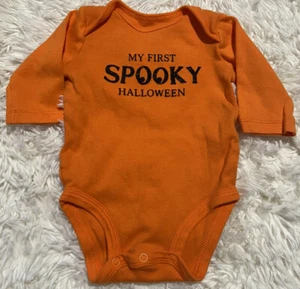 Carters 3 Months Halloween Body Suit Newborn “My First Spooky Halloween” - Picture 1 of 5