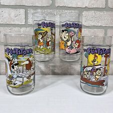 Vintage 1991 Hardees The Flintstones Glasses Set of 4 The First 30 Years