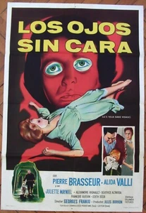 1960 EYES WITHOUT A FACE Les Yeux Sans Visage 1SH MOVIE POSTER Rare Ed G. FRANJU - Picture 1 of 4