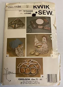 Kwik Sew 1135 Vintage 80s Sewing Pattern Home Decor Bunholders Casserole Holder - Picture 1 of 7