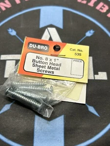Du-Bro /Dubro. 535 No. 8 x 1" Button Head Sheet Metal Screws - Picture 1 of 1