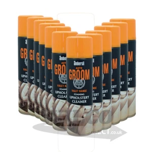 Limpiador de espuma para tapicería de auto Ambersil Groom 500 ml spray x paquete comercial de 12 - Imagen 1 de 1