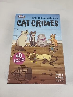 Juego de lógica ThinkFun Cat Crimes Who’s To Blame nuevo sellado de fábrica Foto 1 de 4