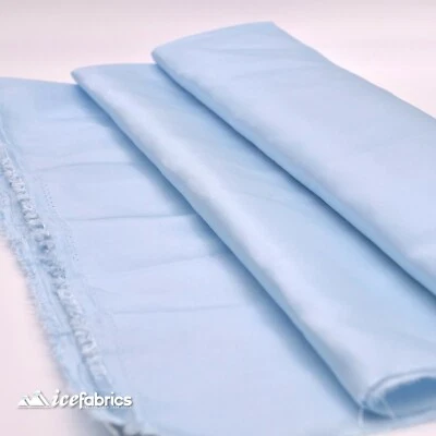 Baby Blue Taffeta Fabric By The Yard- Solid Poly Taffeta Fabric- Decoration - Image 1 of 4