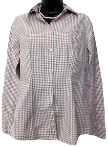 CREW CLOTHING 10 Vgc Pink/White Gingham Check Blouse - Picture 1 of 13