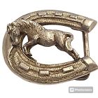 Taxco Mexico Horse and Horseshoe. COWBOY WESTERN Sterling Silver BELT BUCKLE