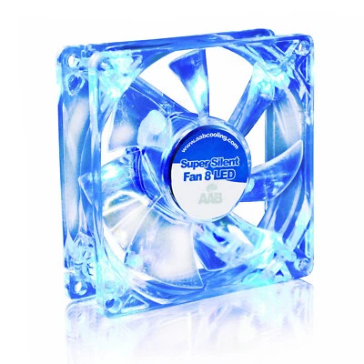 AABCOOLING SUPER SILENT FAN 8 BLAU LED - LEISE und Effizient 80mm GEHÄUSE LÜFTER - Bild 1 von 4