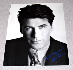 Alec Baldwin Autographed B/W 8x10 Reprint Blue Signature RP Fan Club - Picture 1 of 2