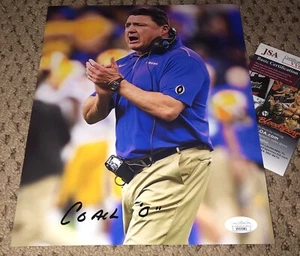 COACH O SIGNED 8X10 PHOTO JSA LSU TIGERS FOOTBALL AUTO AUTOGRAPH ED ORGERON  - Picture 1 of 1