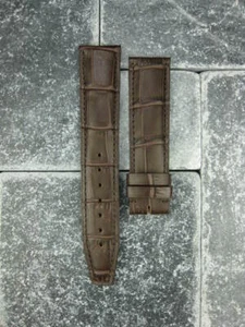 Neuf 18mm Véritable Grain Cuir Bracelet Montre Bande pour IWC Pilote Brun Stitch - Picture 1 of 5