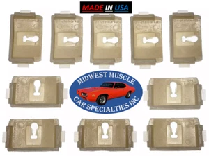 73-79 Ford F100 F150 F250 Truck Body Cab Bed Side Belt Molding Trim Clip 10pc SE - Picture 1 of 10