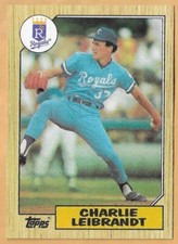CHARLIE LEIBRANDT KANSAS CITY ROYALS #223 - TOPPS NM-MT 1987