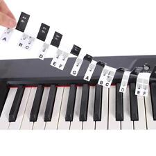Removable 88-Keys Piano Keyboard Note Labels Reusable Piano Stickers> W0E4