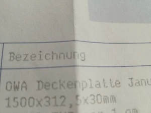 OWA Deckenplatte Janus Sternbild A2 1500x312,5x30mm NEU - Bild 1 von 1