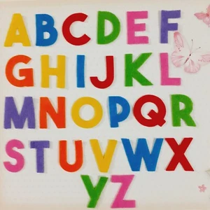 Felt Alphabet Letters 3.2 cm Appliqué Crafts Education 26 Letters Bright Colours - Picture 1 of 2