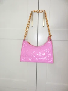 Handtasche in Pink Kettenhenkel Gold - Bild 1 von 16