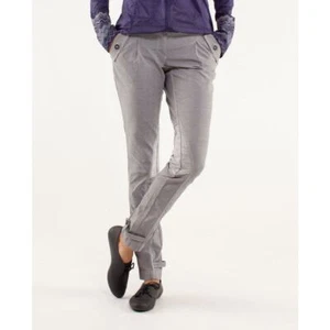 LULULEMON Pedal Power Pant Gray Cycling Relaxed Low Rise Pants Women Sz US 6 - Picture 1 of 14