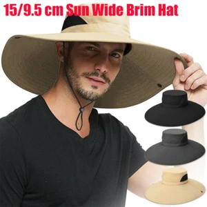 UV Protection Foldable Wide Brim Sun Hat Fishing Bucket Cap Waterproof Summer - Picture 1 of 233