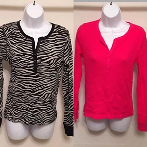 Faded glory girl's thermal long sleeve shirt 2pc set XL 14-16 pink/zebra Read - Picture 1 of 8